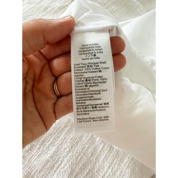 J.CREW | NWT Tall pleated tie-waist mini skirt in White | Sz TM - Picture 8 of 9